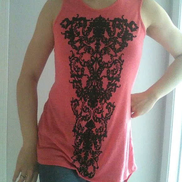 Ardene Coral Cavier Beaded high low tank - Picture 3 of 3